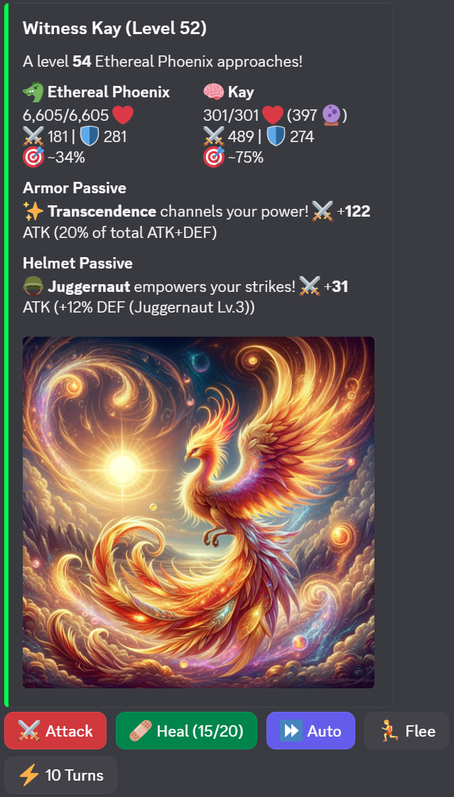 Combat battle in Discord